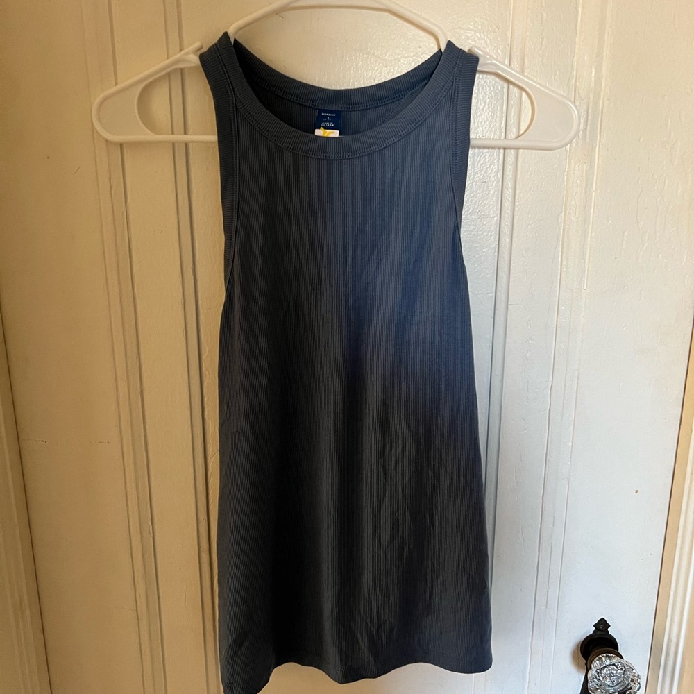 Uniqlo Ribbed Blue Top